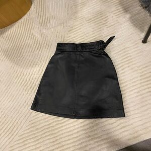 Real leather skirt French Connection